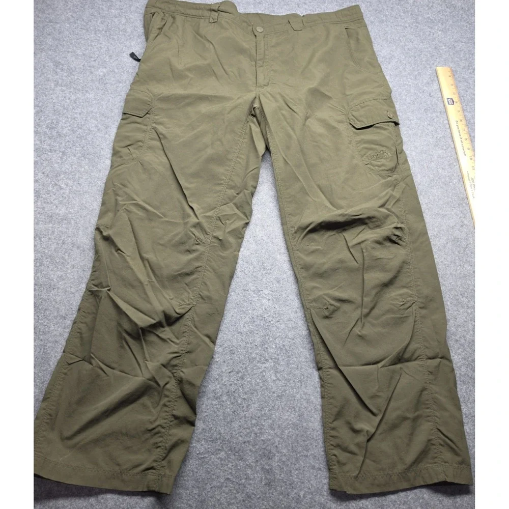 The North Face Mens Horizon Peak Green Nylon Cargo Pants Hiking Outdoor XL SHORT